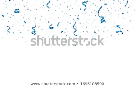 Сток-фото: Blue Confetti Party Invitation