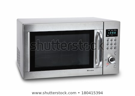 Foto d'archivio: Microwave Oven On White Background