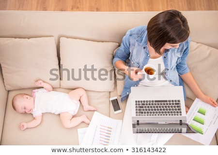 Stock photo: A Baby Working On A Laptop