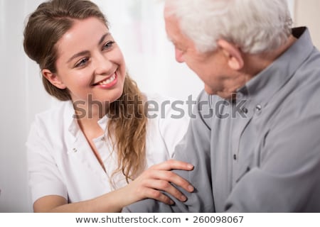 ストックフォト: Happy Female Nurse With Senior Man