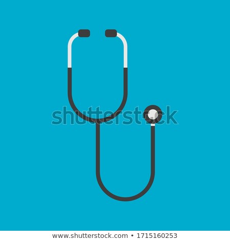 Stock foto: Stethoscope Flat Icon On A White Background