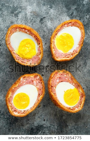 Stock photo: Rustic Traditional English Comfort Pub Food Scotch Egg