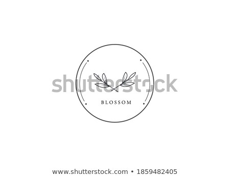 Foto stock: Girl Logo In The Shape Of A Flower Vector Illustration