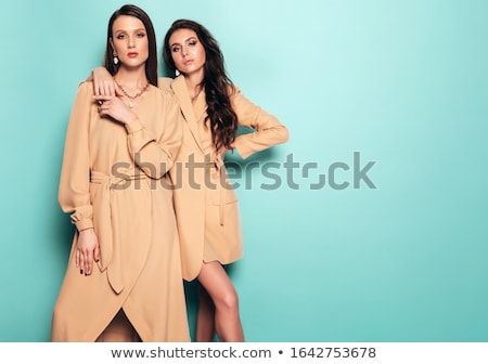 Stock foto: Sexy Young Brunette Fashion Model In Studio