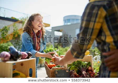 Stock fotó: Woman Shopping At Local Market