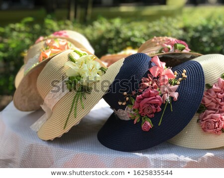 Stock fotó: Woman Wearing Rose Hat