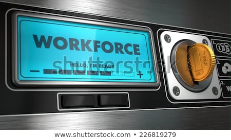 Сток-фото: Workforce On Display Of Vending Machine