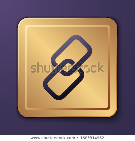 Stock fotó: Protected Link Purple Vector Icon Button