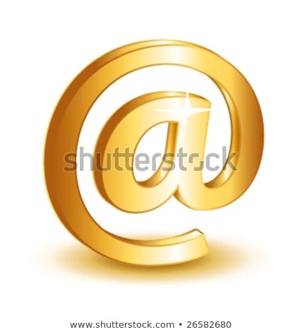Mail Sign Golden Vector Icon Design Сток-фото © Albachiaraa