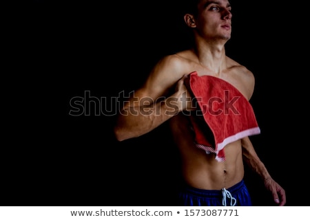 Сток-фото: Shirtless Boxer Training