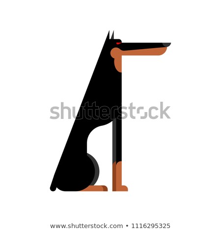 Stock photo: Doberman Service Dog Protector Pet Vector Illustration