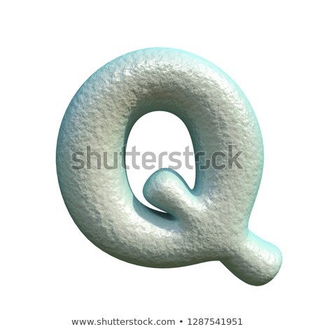 [[stock_photo]]: Grey Blue Clay Font Letter Q 3d