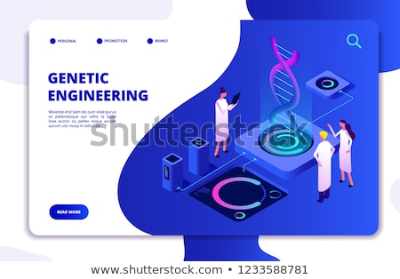 Foto stock: Genetic Engineering Concept Landing Page