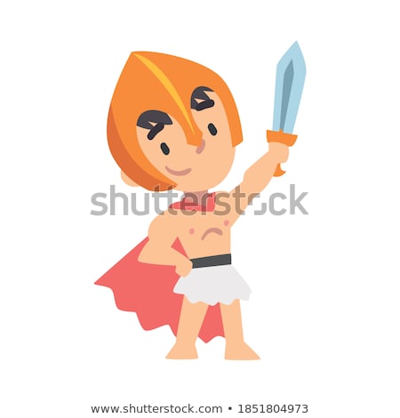 ストックフォト: Little Boy With Armour And Sword