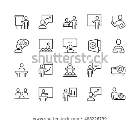 Stock photo: Meeting And Conference Icon Set