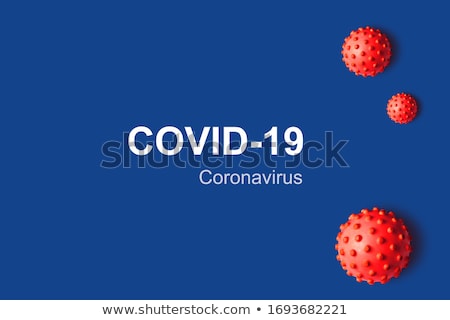 Сток-фото: Microscopic Coronavirus Infection Outbreak With Text Space