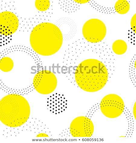 Yellow Background With Circle Dots Pattern Design Foto d'archivio © Vanzyst