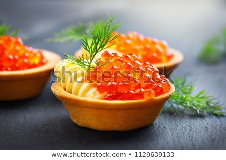 Zdjęcia stock: Red Caviar In Tartlets