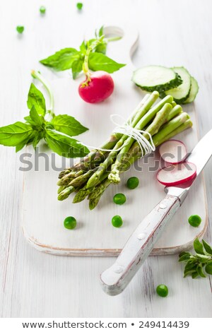 Stock photo: Green Asparagus With Radish Salad