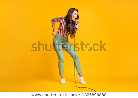 Сток-фото: Singing Karaoke