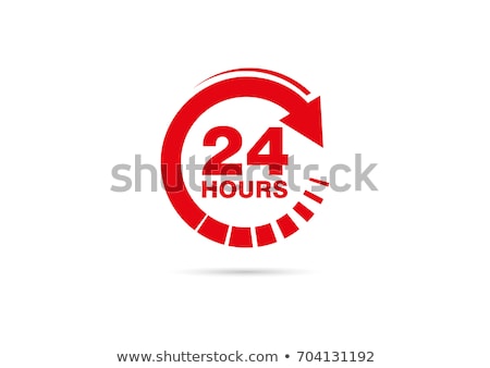 ストックフォト: 24 Hours Delivery Red Vector Icon Button