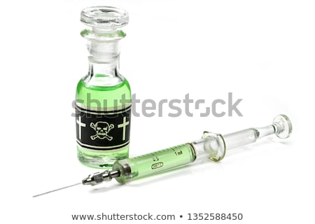 Stok fotoğraf: Vintage Poison Bottle And Syringe