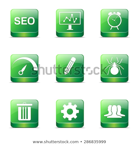 Сток-фото: Seo Internet Sign Square Vector Green Icon Design Set 8