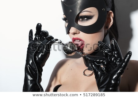 [[stock_photo]]: Dominatrix Woman In Black Fetish Corset