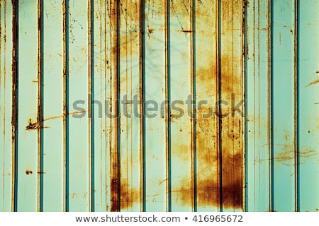 Foto stock: Rusty Fence Mint Color Mint Color Background