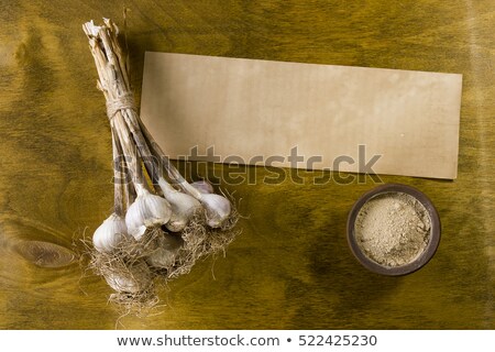 Сток-фото: Heads Of Garlic In The Beam And Ground