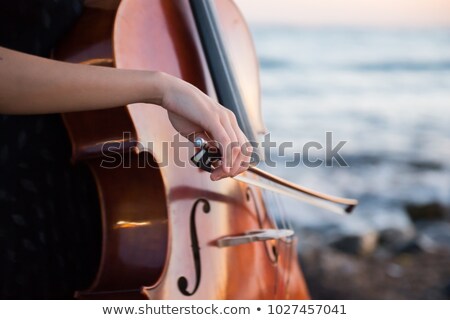 Сток-фото: Cello Player And Her Instrument
