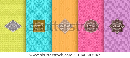 Сток-фото: Vintage Orange Label On Seamless Pattern