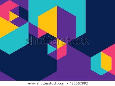 Stok fotoğraf: Abstract Colorful Hexagon Design Concept Vector Illustration