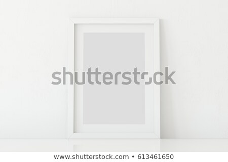 Stock fotó: Big White Picture Frame 3d Rendering