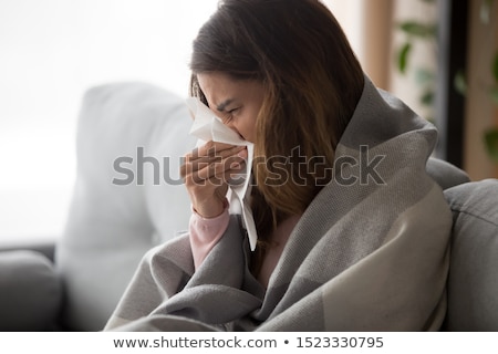 Stock fotó: Girl With Flu