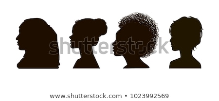 Foto stock: Portrait Of The Beautiful Woman With Curve Hair