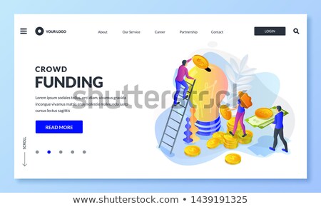 Foto stock: Crowdfunding Concept Vector Illustration