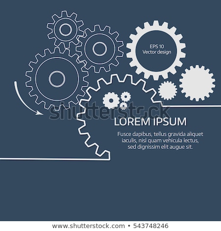 Gear Wheels Diagram On White Background Foto d'archivio © Makstorm