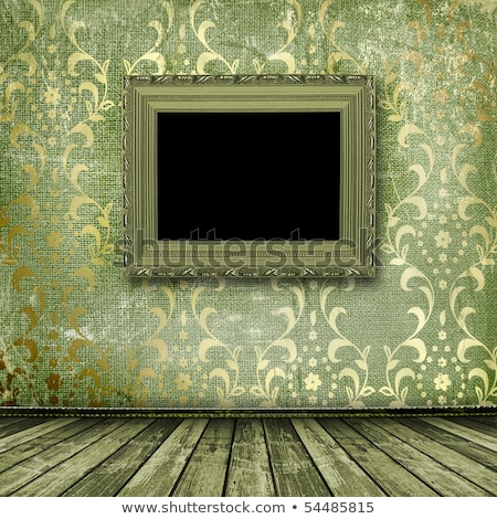 Stock photo: Old Gold Frames Victorian Style On The Wall In The Room