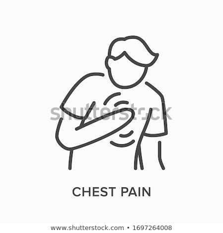 Stock photo: Chest Pain Icon Vector Outline Illustration