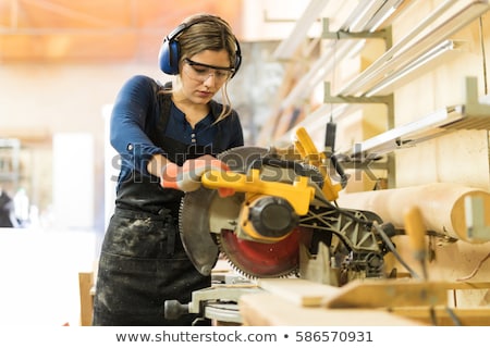 Zdjęcia stock: Woman Carpenter At Work