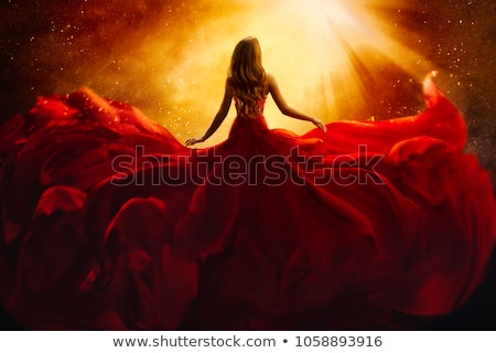 Stock photo: Red Dress Woman