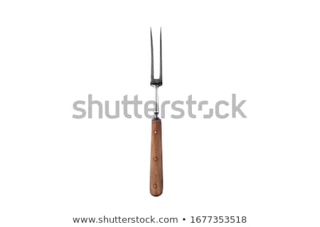 Сток-фото: Barbecue Fork Isolated On White