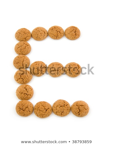 Stock photo: Ginger Nuts Pepernoten In The Shape Of Letter E