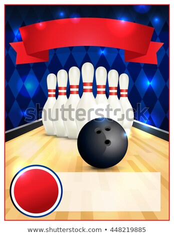 Invito a bowling vuoto Foto d'archivio © enterlinedesign