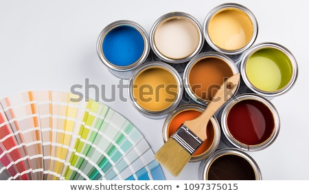 Foto stock: Paint Can And Paintbrush