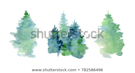 Stok fotoğraf: Colorful Tree Vector Background
