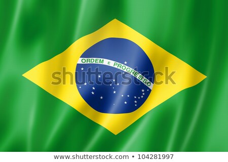 Brazil Flag Satin Texture Foto stock © Daboost