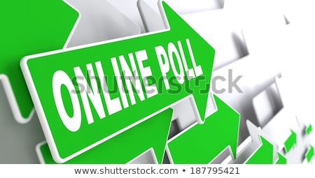 Stok fotoğraf: Online Poll On Green Arrow