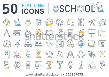 Stock foto: Literature Reading And Writing Set Of Flat Icons